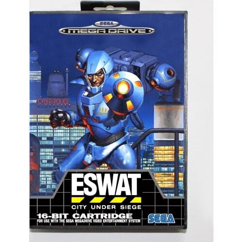 Eswat 16 bit SEGA MD Game Card With Retail Box For Sega Mega Drive For Genesis