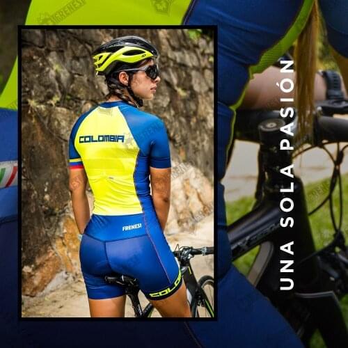 2021 Frenesi Womens Triathlon Short Sleeve Cycling Jersey Sets Maka Sport Bike Skinsuit Maillot Ropa Ciclismo Bicycle Jumpsuit