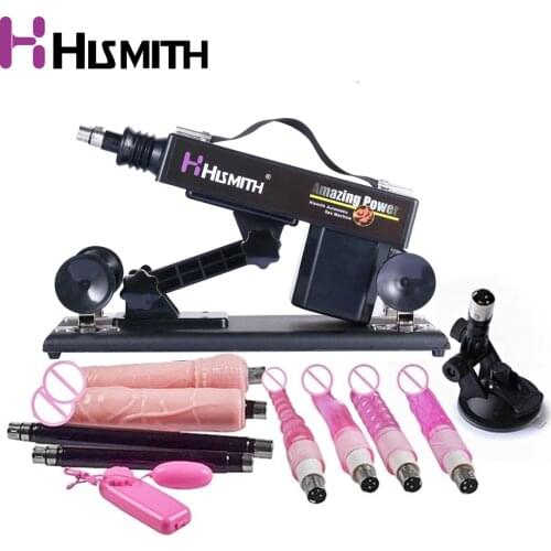 HISMITH Automatic Retractable Sex Machine 10 Attachments Masturbation Pumping Gun Thrusting speed Adjustable sex toys for women