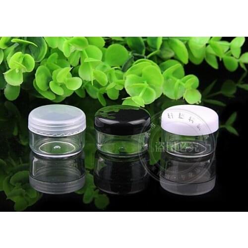 Free Shipping 5g jar empty black/white/clear cream jar 5ml plastic jar loose powder jar lip blam jar,2000pcs/lot