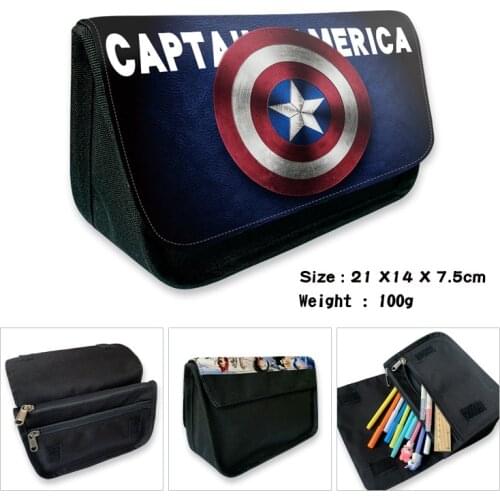 Marvel Movie Surrounding Batman Captain America Canvas Pencil Case Stationery Box Disney Childrens Toys Christmas New Year Gift
