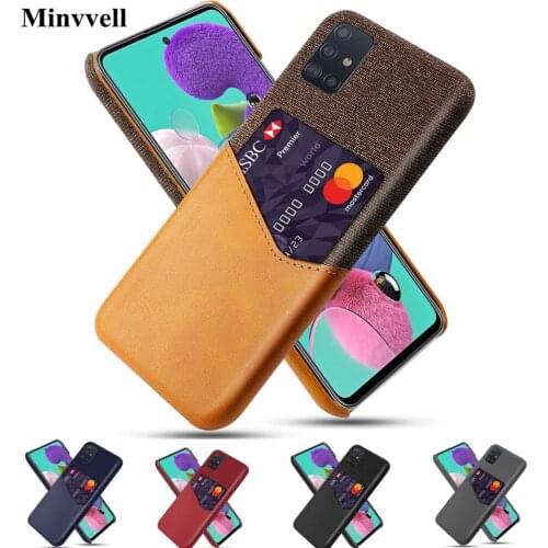 Business Phone Back Cover For Samsung A51 A71 A91 A81 S11 E Plus Retro Slim Card Slots Cover Pocket Case For S11 Plus S11E A515