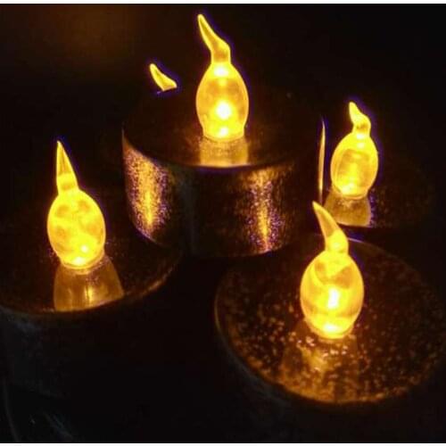 Black Flameless Votive Candle Battery Operated Flickering LED Tea Light NEW
