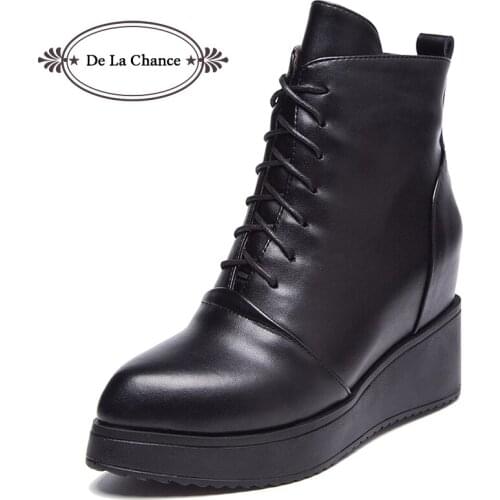 De La Chance Women's Wedge Ankle Boots