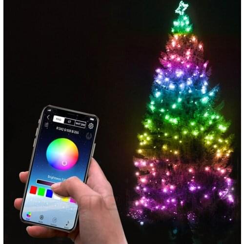 2-20m Christmas Tree Decoration Lights Smart Bluetooth LED xmas String Lights App Remote Control Lights Christmas decor for home