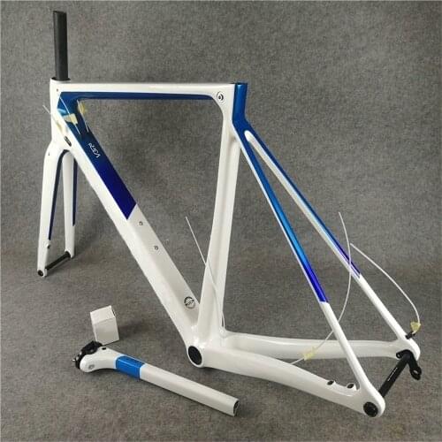 Customize Logo Disc brake White Blue V3RS C64 Road Bike Carbon Frames 10 Colors