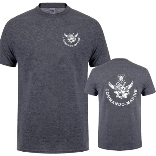 French Navy Special Forces Combat Swimmer Frogmen Commando Marine T Shirt Men Tees T-shirts Short Sleeve Tops QR-055