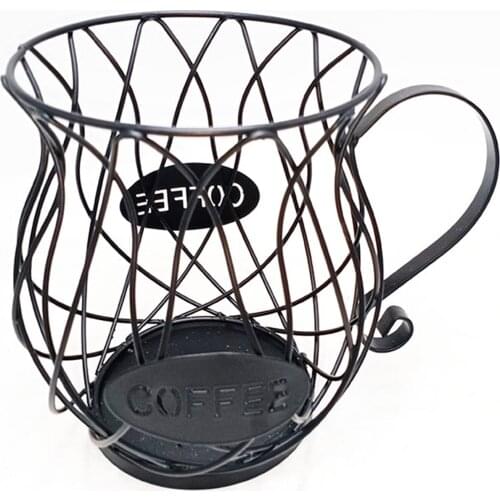 Coffee Capsule Storage Basket Coffee Cup Basket Vintage Coffee Pod Organizer Holder Black For Home Cafe Hotel Universal