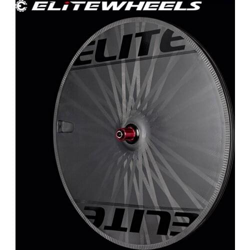 ELITEWHEELS 700c Triathlon Carbon Wheelset 25mm Wide Tubeless Compatible FIxed Gear/road Hub For Track/Road Racing Bicycle Wheel