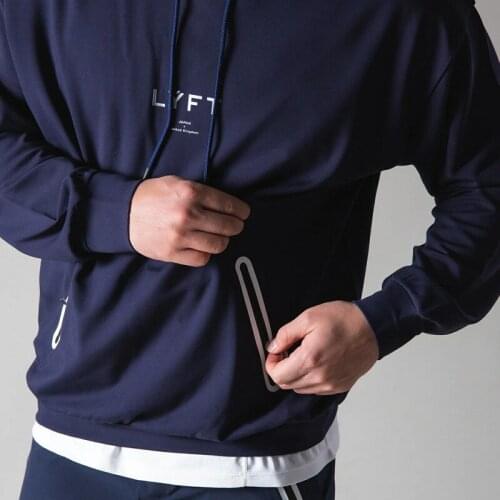 JP&UK Zipper Pocket 2021 Casual Hoodies Men Cotton Gym Sweatshirt Fitness Workout Cotton SportswearMale Pullover Tops Clothes