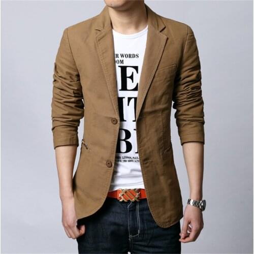 2018 Spring and Autumn new Two button Suit Mens Korean version of the Self-cultivation Small Suit Mens Large size jacket