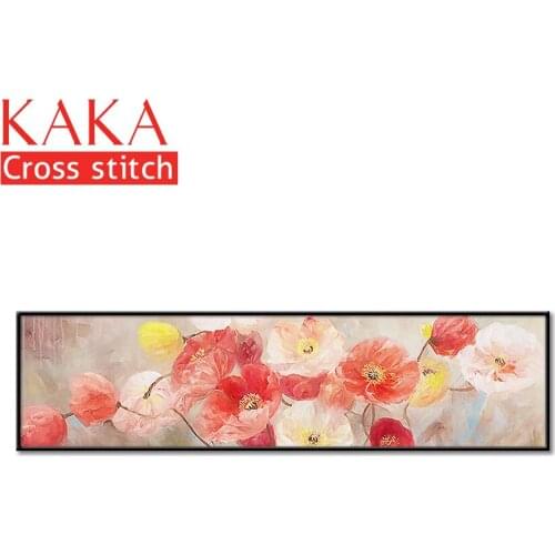 Cross stitch kits,Embroidery needlework sets with printed pattern,11CT-canvas for Home Decor Painting,Flowers Full NCKF214