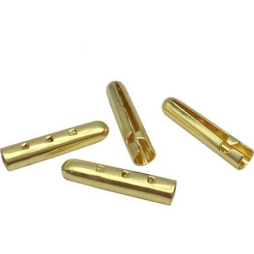 Weiou New 4pcs/1Set 3x17mm Luxury Metal Tricks Tips Heads Gold Silver Gunblack Bullet Aglets For Sneakers Shoelaces Clothes DIY