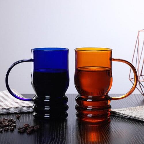 New color high borosilicate high temperature resistant glass coffee mugs home office water cup tea cup turkish coffee mug