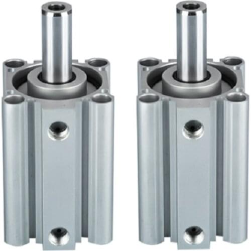 SDA25 SDA Type Bore 25mm stroke 5/10/20/25/30/40/50/55/60/65/100mm double acting compact air pneumatic piston cylinder Female