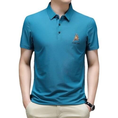 Polo Shirt Short-sleeved Summer Casual Lapel Embroidery Fashion Thin T-shirt Mens Classic Loose Pullover Male Brand POLO Shirt