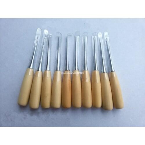 200pcs Awl Pinpoint Hole Punch Clicker Scratch Wood handle Tool For Sewing Leather Craft Wholesale Free Shipping