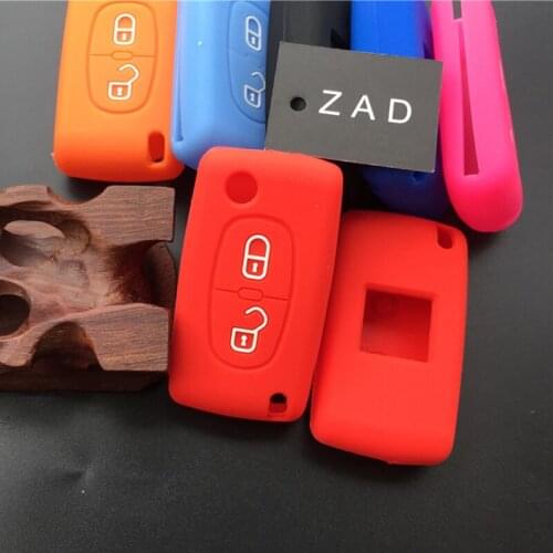 2 Buttons Silicone car key cover set holder Case For Citroen C2 C3 C4 C4L C5 C6 C-Triomphe Quatre XSARA PICASSO c8 key