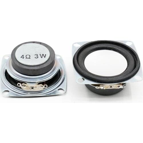 SOTAMIA 2Pcs Mini Portable Audio Full Range Speaker Driver 4 Ohm 3W DIY Sound Amplfier Music Speaker Column Square Silver Basin