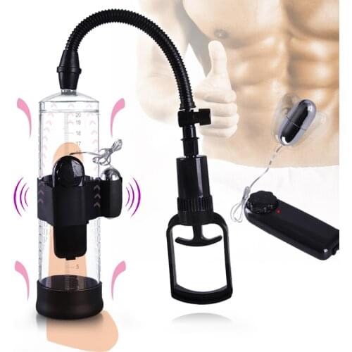 Enlargement Vacuum Penis Pump Bullet Vibrator Penis Extender Male Penis Enhancer Trainer Delay Ejaculation Sex Toys for Men