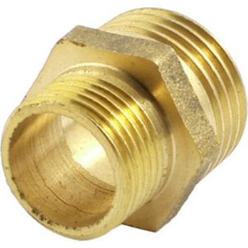 1 Pc 1/2 PT to 3/8 PT Dia Male Thread Brass Pipe Reducer Connector Coupler