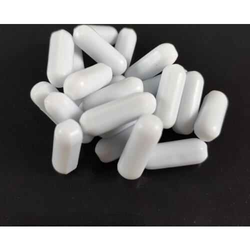 C7x22mm 10pcs PTFE Magnetic Stirrer Mixer Stir Bars PTFE Stirring Bars White Spin Bars Without Pivot Ring