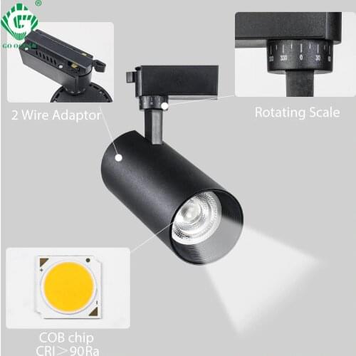 10W/20W/30W COB Track Light LED Rail Spot Lamp Home Exhibition Store Clothing Shop Indoor Lighting LED Ceiling Pendant Spotlight