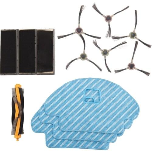 13-Pack Mopping Cloth Central Main Brush Side Brush Hepa Filter for Ecovacs Deebot Ozmo 930 Robotic Vacuum Cleaner Parts