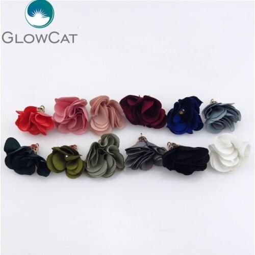 21818 Fashion Gold Beads Cap Flower Charms for DIY Dangel Earrings Pendants Jewelry Supplies Accessories 12 Colors 5pcs/lot