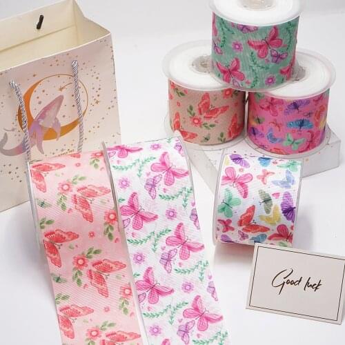 3 Inch 75 mm Cartoon Printed Grosgrain Ribbons For Hair Bows Craft Suppliers 54149