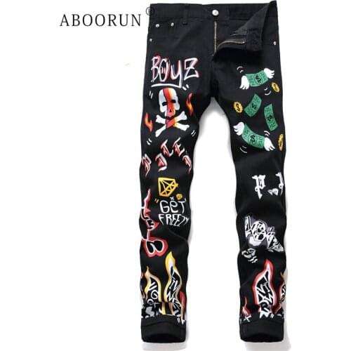 Узкие джинсы для мужчин ABOORUN China At AliExpress