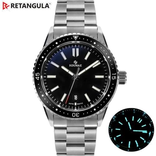 RDUNAE Mens Diver Watch 300M Waterproof Ceramic Bezel Luminous Dial Sapphire Glass Retro Sports Watches 2021 New Arrival
