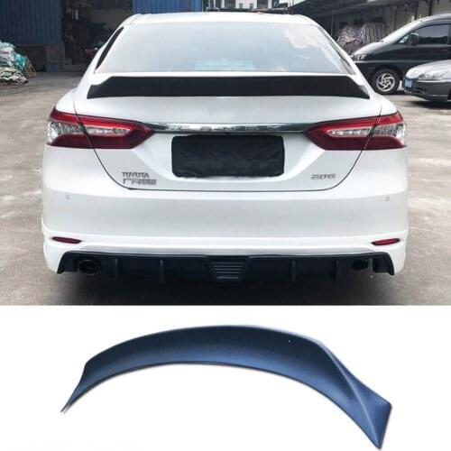 For Toyota Camry Black Spoiler ABS Plastic Rear Roof Spoiler Trunk Wing Lip Boot Cover Auto Part Hatchback Top Wing 2018-2019