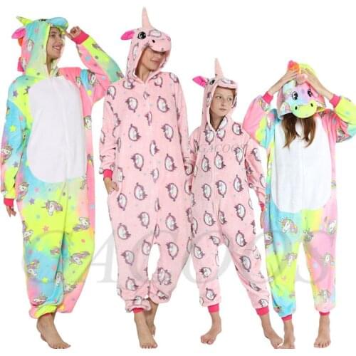 Kids Onesie Childrens Kugurumi Jumpsuit Baby Boys Unicorn Flannel Sleepwear Women Teens Winter Homewear Toddlers Casual Costume