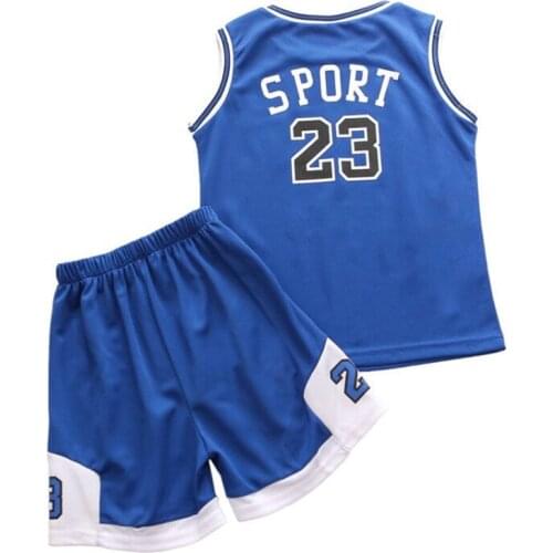 Kids Boys Girls Summer Sports Jerseys Children Sports T shirt Shorts Tracksuit 2Pcs Clothing Set Kids Basketball Clothing Set