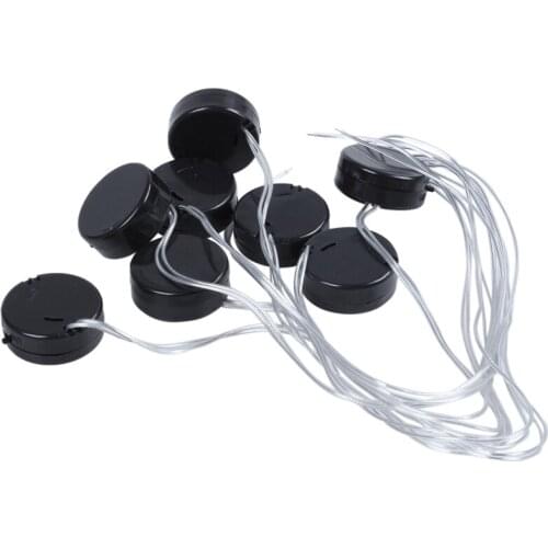 FFYY-8Pcs Black Wire Lead 2x3V CR2032 Coin Cell Button Battery Holder Case