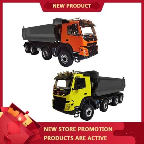 1/14 Remote Control Hydraulic Dump Truck Model 8*8 Tractor Engineering Truck Model Boy Birthday Gift Toy