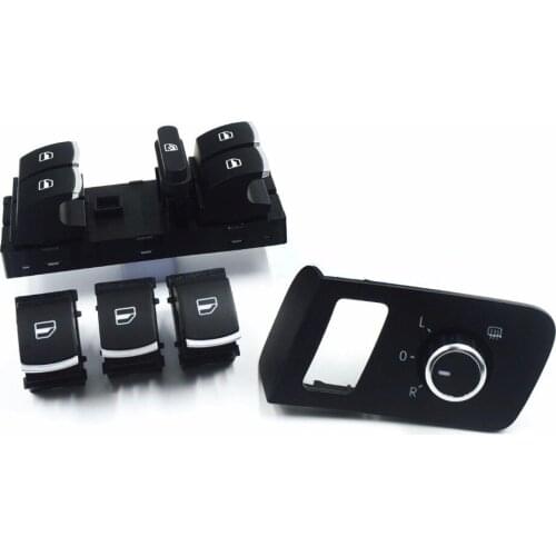 HOT Chrome High quality Mirror switch window switch for VW Volkswagen Touran 2003-2015 Caddy 5ND959857 1T0959565A 5ND959855