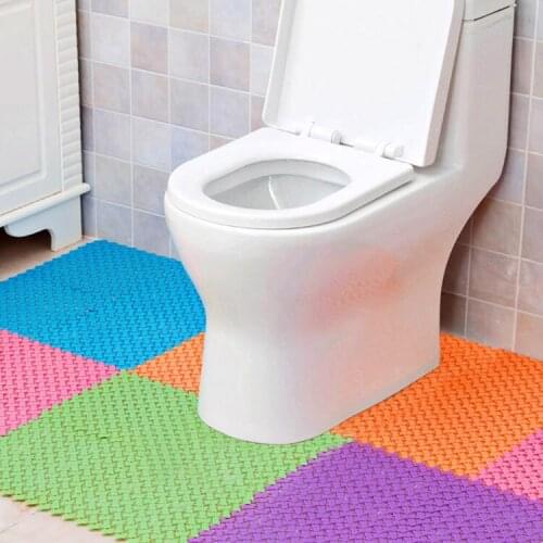 Splice Anti-slip Bathroom Mat Carpet PVC Patchwork Bathroom shower room kitchen hollow waterproof mat Door Bathtub Toilet Mats