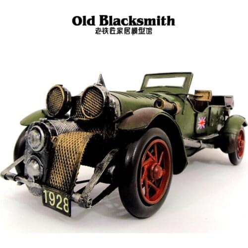 Hot Classic 1928 Old British Vintage Car Model Creative Iron Craft Home Bar Decoration Cool Gift
