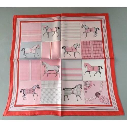 Small Squre 100% Silk Scarf Women Ladies Head Hat Neck Scarves Wraps 53x53cm