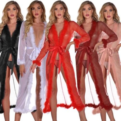 Fashion Sexy Sleepwear Plus Size Night Dress Lingerie Women Front Closure Nightwear Sexy Lace Temptation Underwear Nightdress