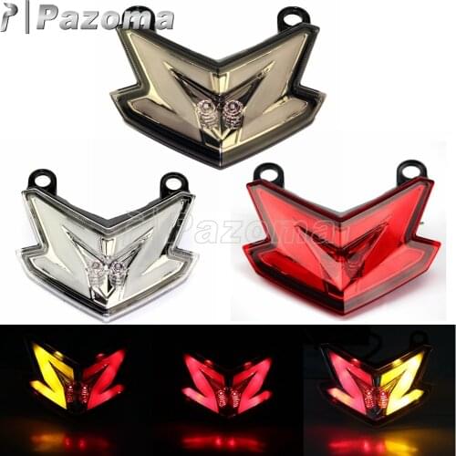 Motorcycle Integrated LED Brake Taillight Turn Signals Light Rear Stop Tail Light Lamp For Kawasaki Z800 Ninja ZX6R 636 2013-17