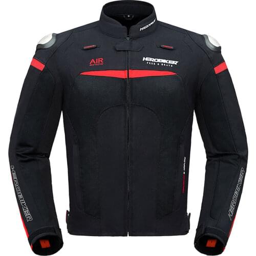 HEROBIKER Motorcycle Jacket Men Summer Breathable Mesh Motocross Off-Road Racing Jacket Protective Gear Chaqueta Moto Hombre