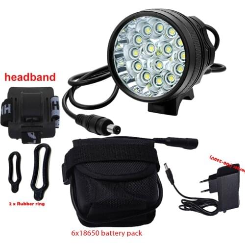 Multi-Color Fashion Night Light Riding Equipment Bicycle Accessories Headlight LED With Lithium Battery Combination Set 6*18650
