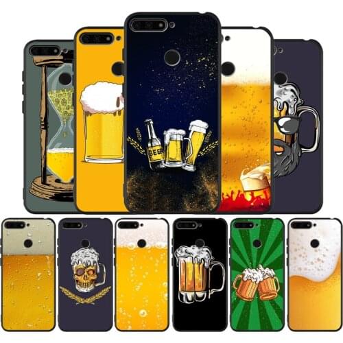 Funny alcohol beers Black TPU Silicone Soft Phone Case For Honor 8X 9 8 10 20 30 Lite Pro MATE 9 10 20 30 Pro Lite
