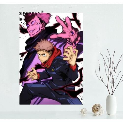Custom Canvas Wall Decor Japanese Anime Jujutsu Kaisen Poster Cloth Fabric Posters And Prints Home Painting 50x75cm,60x90cm