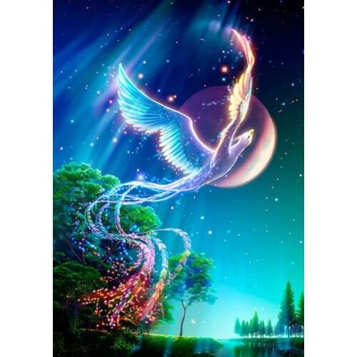 New Diamond mosaic full diamond embroidery beads Bird Phoenix Tree Woods Animal diamonds cross stitch painting Inlay handwork