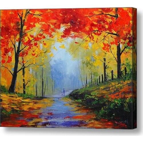 NEW 100% hand-painted oil painting high quality wall landscape pictures for living room DM-15102604
