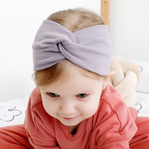 Winter Autumn Solid Color Baby Headband Girls Twisted Knotted Soft Elastic Baby Girl Headbands Knitted Hair Accessories Haarband